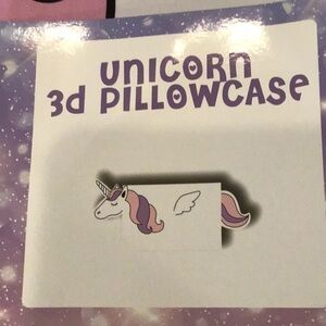NWT Unicorn 3D Twin Pillow Case
